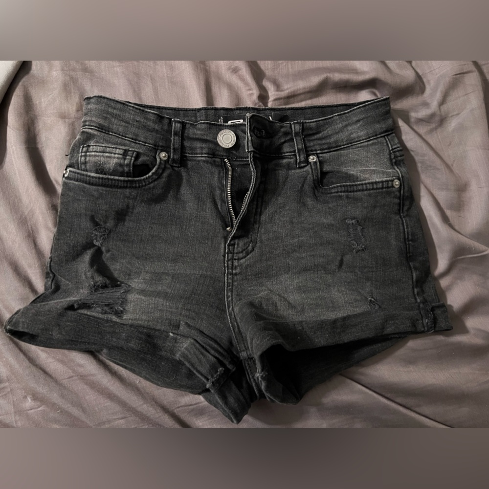 FB sister black jean shorts